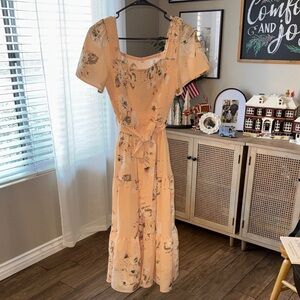 Floral Peach Dress